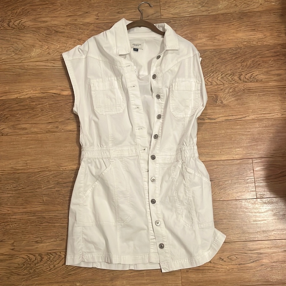 American Eagle - Medium white button down dress